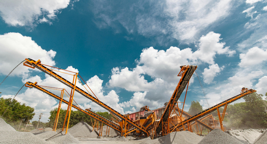 Rozsdamentes IDEM félrefutás kapcsoló bányászati szállítószalaghoz.