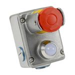 ESL-SS(LP) Vészleállító / Vészstop Kapcsoló 2NC + 2NO,  Rozsdamentes Acél, LED 24Vdc, Lakatolható