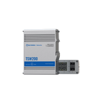 TSW200 Ipari Switch 8 x Gigabit Ethernet port és 2 x SFP port POE+ | Integrált DIN rögzítés
