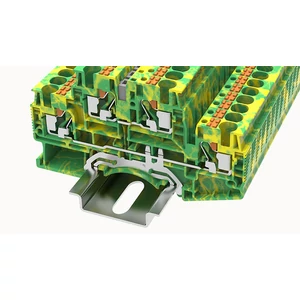 DSKK4-PE-01P-1C-00Z(H) Védővezető Sorkapocs, Push-in, 0.2 mm² ...6 mm², 1p. zöld-sárga