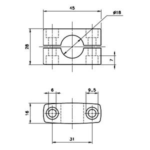 SP-40 M18 hengeres szenzor tartókonzol