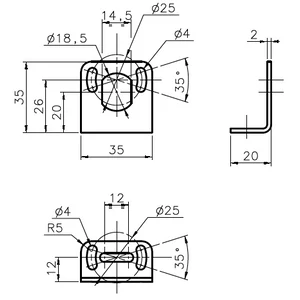 ST-5010 M18/14 szenzor tartókonzol