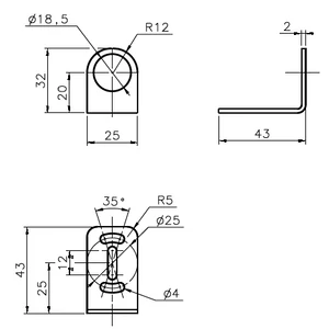 ST-5012 M18 szenzor tartókonzol