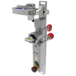 SS-TS-SR-RR egykulcsos, nyelves vezérlő kapcsoló fogantyúval és hátsó vésznyitással - elektromágneses feloldás 2NC 2NO (M20) + E-stop - (Rozsdamentes acél)