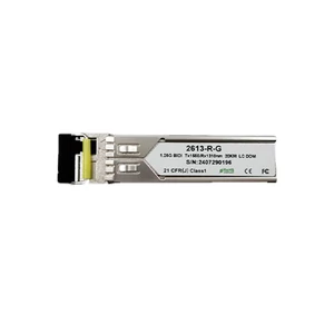 2613-R-G SFP optikai modul, 1.25G egymódusú egy szál TX1550nm / RX1310nm, átviteli távolság: 20km, LC interfész. DDM + hot plugging