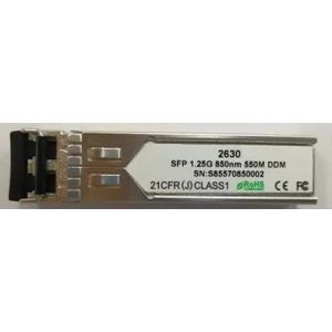 2630-G Ipari SFP optikai modul 1.25Gbps multimode dual fiber SFP 850nm,2*LC,0.55km