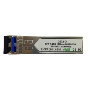 2632-G Ipari SFP adóvevő optikai modul, 1.25G egymódusú kettős szál 1310nm, átviteli távolság:20km, 2*LC interfész