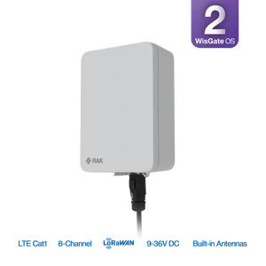 WisGate Soho Pro LoRaWAN Gateway 8-CH RAK7267 Kültéri IP67 hálózati adapterrel