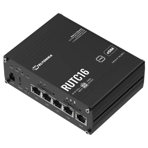 RUTC16 Ipari 4G Edge Router, Wi-Fi 6, Dual SIM + eSIM – Ethernet portok