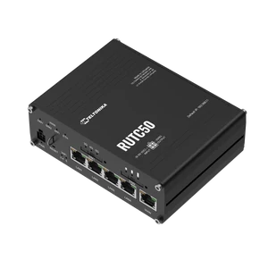 RUTC50 5G Ipari Mobilnet Router  WIFI 6 &amp; GNSS &amp; 5 x Gigabit ETH, eSIM