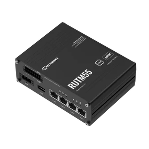 RUTM55 5G Ipari Mobilnet Router eSIM, RD232, RS485, WiFi5, GNSS
