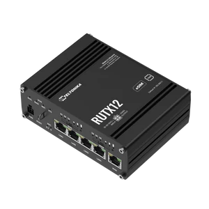 Teltonika RUTX12 Ipari Mobilnet Router 4G DUAL LTE CAT6  WIFI &amp;amp; BT-LE &amp;amp; GNSS &amp;amp; 5xGigabit ETH