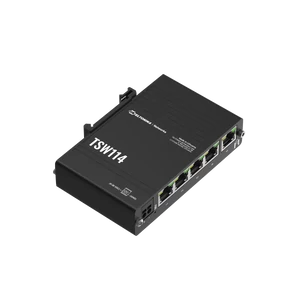 TSW114 Ipari Switch | 5 x Gigabit Ethernet port | Integrált DIN rögzítés