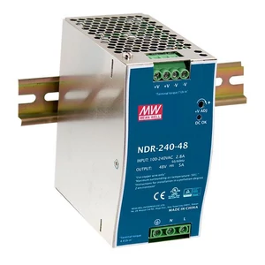 MEAN WELL NDR-240-48 kapcsolóüzemű tápegység 240W/48V/0-5A