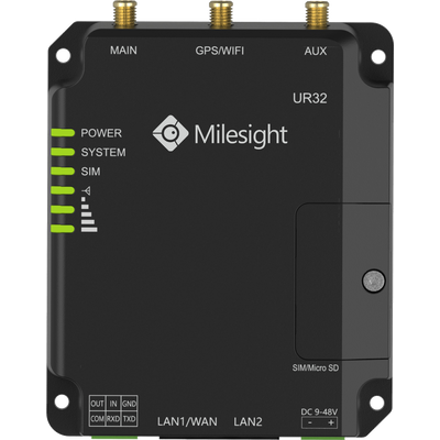 Milesight UR32-L04EU-W Ipari Mobilnet Router 4G LTE DUAL SIM WIFI  2xLAN RS232 