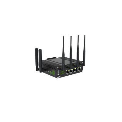 Milesight UR75-500GL-G-P-W Ipari Mobilnet Router 5G DUAL SIM WIFI GPS PoE 5xLAN RS232 RS485