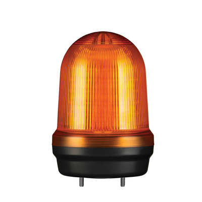 MFL100 LED Multifunkciós fényjelző és hangjelző, állandó/villogó/stroboszkóp/forgó fény narancssárga DC12-24V, IP65