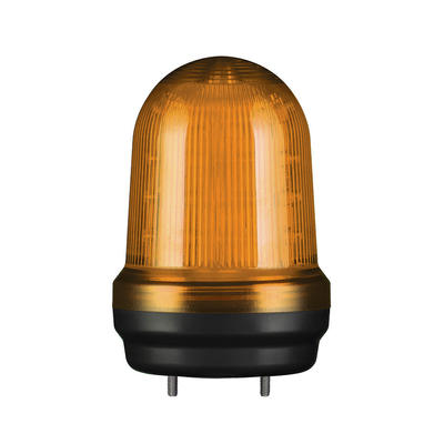 MFL80 LED Multifunkciós fényjelző, állandó/villogó/stroboszkóp/forgó fény narancssárga AC100-240V, IP65