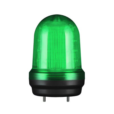 MFL80 LED Multifunkciós fényjelző és hangjelző, állandó/villogó/stroboszkóp/forgó fény zöld DC12-24V, IP65
