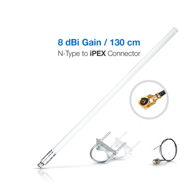 Antenna Kit LoRaWAN® | Helium Hotspothoz 8dBi 858 - 878 MHz Üvegszálas Fehér 