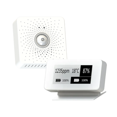 TEKTELIC BREEZE-V – LoRaWAN® Beltéri Hőmérséklet, Páratartalom, CO2, Fény és Mozgás érzékelő + E-ink kijelző