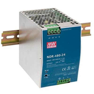 MEAN WELL NDR-480-24 kapcsolóüzemű tápegység 480W/24V/0-20A