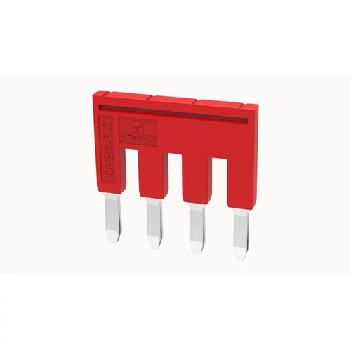 DFB4-8.2-16-00Z(H) Dugaszolható sorkapocs áthidaló Áthidaló távolság: 8.2 mm, piros, 4 pólus