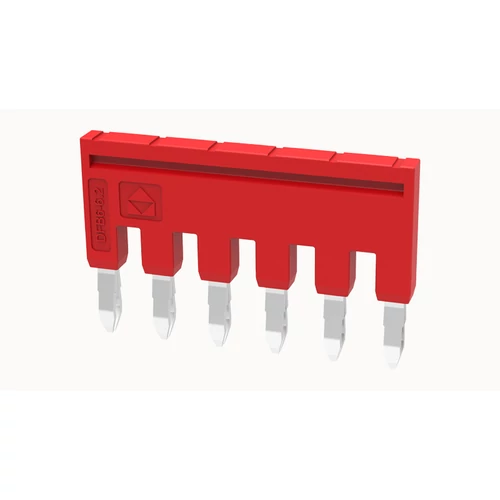 DFB6-6.2-16-00Z(H) Dugaszolható sorkapocs áthidaló Áthidaló távolság: 6.2 mm, piros, 6 pólus