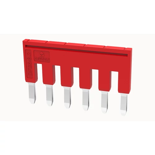 DFB6-8.2-16-00Z(H) Dugaszolható sorkapocs áthidaló Áthidaló távolság: 8.2 mm, piros, 6 pólus