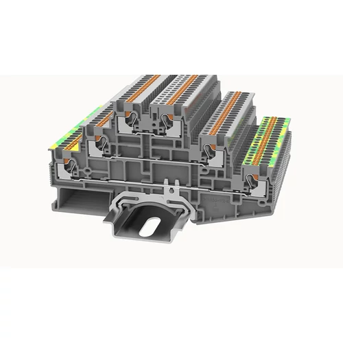 DS1.5-3L-L/L/PE-01P-11-00Z(H) Átvezető Sorkapocs, Push-in, 0.14 mm² - 1.5 mm², 1p. szürke