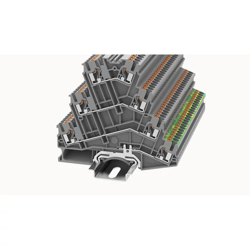 DS2.5-PE/3L-01P-11-00Z(H) Átvezető Sorkapocs, Push-in, 0.2 mm² ...4 mm², 1p. szürke