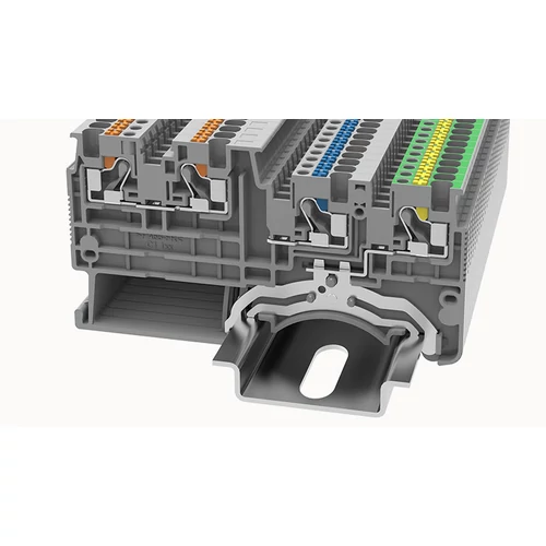 DSIO1.5/3-PE-01P-11-00Z(H) Átvezető Sorkapocs, Push-in, 0.14 mm² ...1.5 mm², 1p. szürke