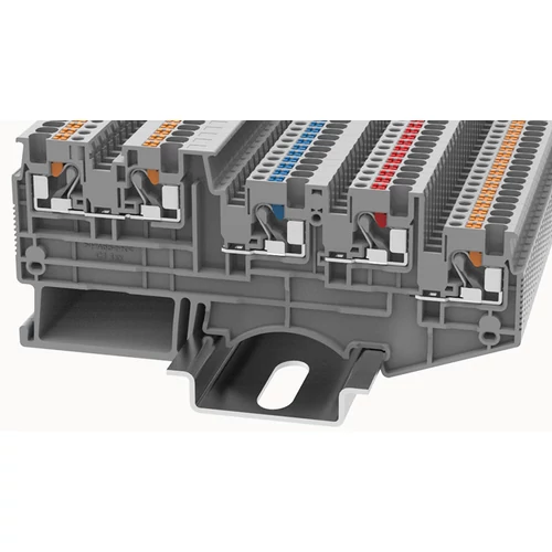 DSIO1.5/4-01P-11-00Z(H) Átvezető Sorkapocs, Push-in, 0.14 mm² ...1.5 mm², 1p. szürke