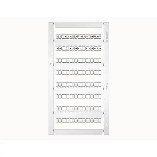 ZSF3.5-136P-19-00Z(H) Címkézőcsík pozíciók száma: 136 felirat nélkül