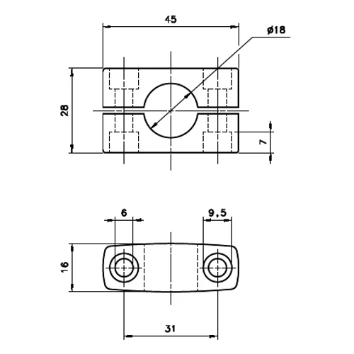 SP-40 M18 hengeres szenzor tartókonzol