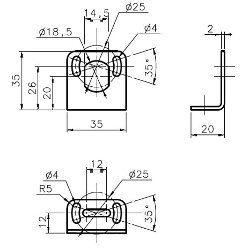 ST-5010 M18/14 szenzor tartókonzol