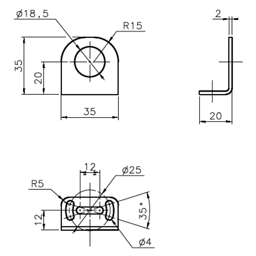 ST-5011 M18 szenzor tartókonzol