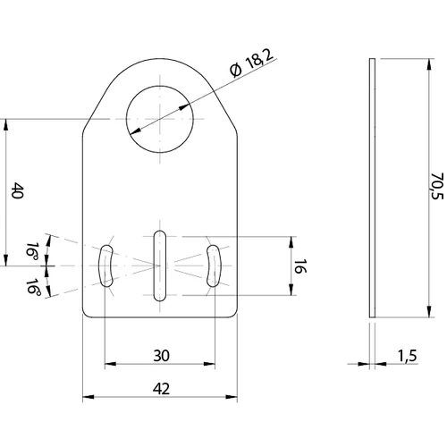 ST 18-A7W M18 szenzor tartókonzol