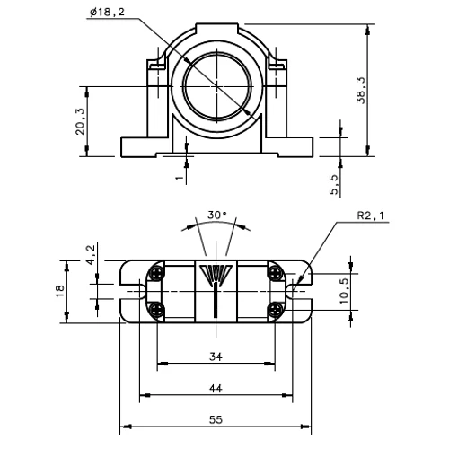 SWING-18 állítható tartókonzol M18 szenzorokhoz