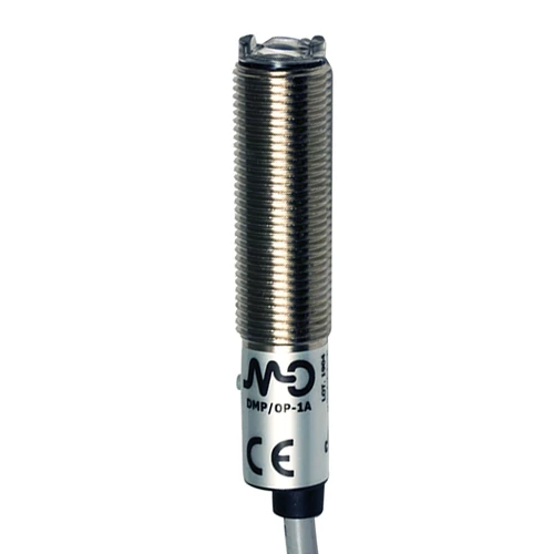 Datasensing DMP/0P -1A M12 Prizmás optikai érzékelő, Fém ház, 2m kábel, Sn: 2500 mm állítható PNP L/D 