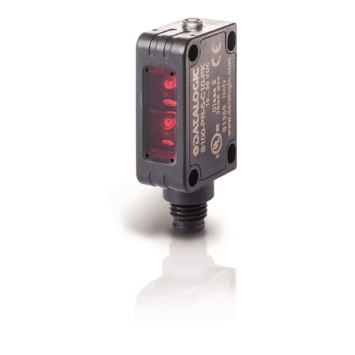 Datalogic tárgyreflexiós optikai érzékelő, 2 m kábel, Sn: 300 mm, NPN - Dark/Light S100-PR-2-C00-NK