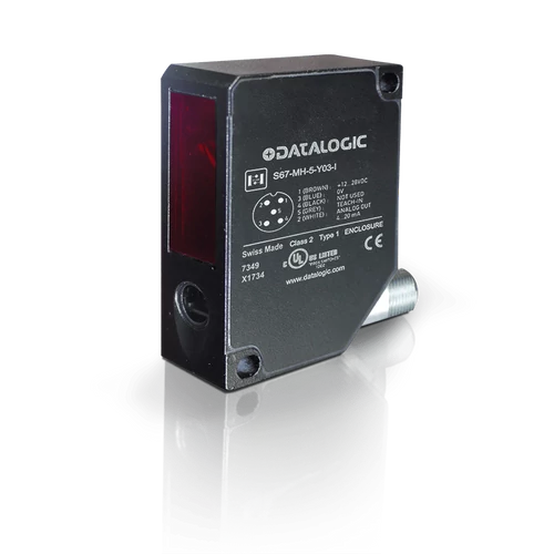 S67-MH-5-Y03-I Lézer távolság érzékelő Sn: 300mm 4-20 mA M12 Csatlakozó