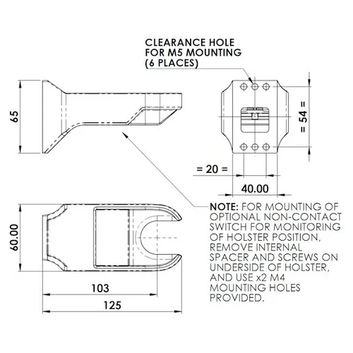 IDEM Mágneses Tartókonzol ENS Engedélyező Kapcsolóhoz 241400
