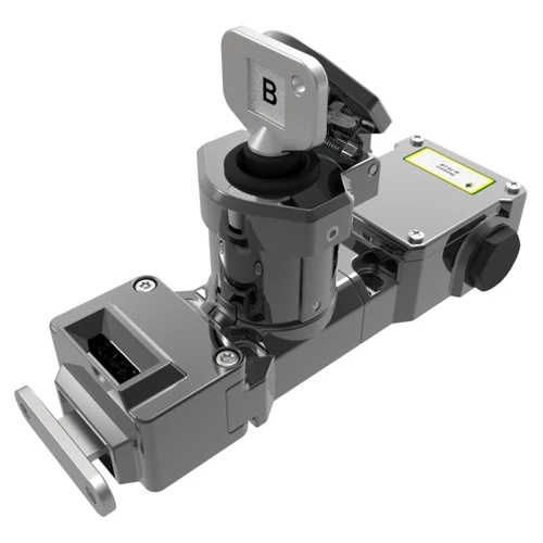 M-TS-CB-22-M csapdázott kulcsos nyelves egykulcsos retesz 2NC 2NO kontakt blokokkal (M20) - (Mirror Polished Fém)