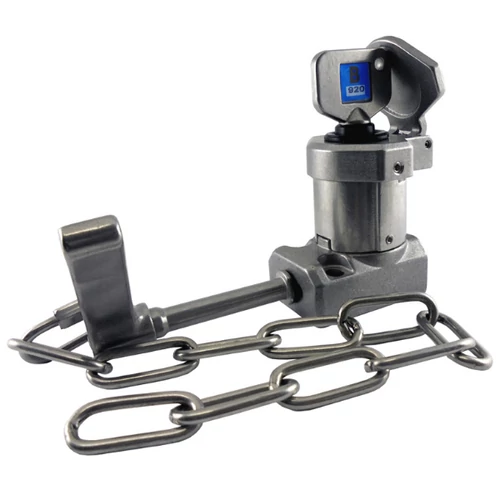 SS-HS-C karos egykulcsos retesz - csapdázott kulcs lánccal (Rozsdamentes acél)