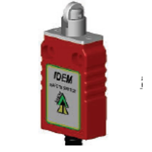 IDEM Safety LSMM Mini Biztonsági Végállás Kapcsoló keresztgörgős dugattyúval 2m 2NC 1NO Nagy teherbírású présöntvény ház