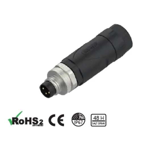 SAM422-5 | M8 Csatlakozó | 4 pólusú | apa axiális | csavaros sorkapocs