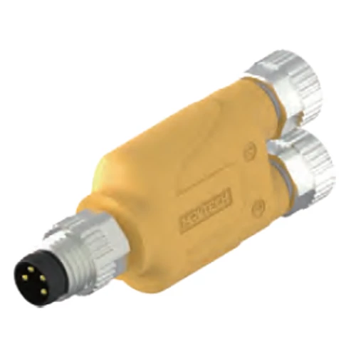 M8 apa / 2 x M8 anya Y elosztó 4 Pólusú A-CODE (Y-SAM4-2SAF4/PAR )