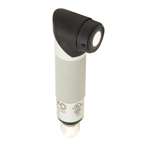 UK1C Ultrahangos érzékelő, 4-20 mA + PNP NO/NC  100-900 mm M12 csatlakozó, 90°-os műanyag ház, cULus