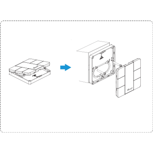 Milesight WS156 LoRaWAN Okos kapcsoló E-ink kijelzővel (6 különböző jelenet vezérlés)